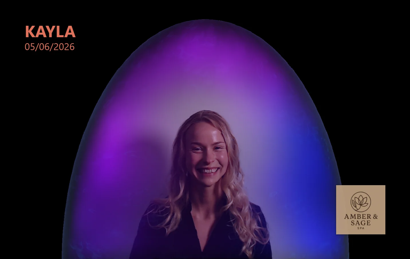 Example Amber & Sage aura photograph